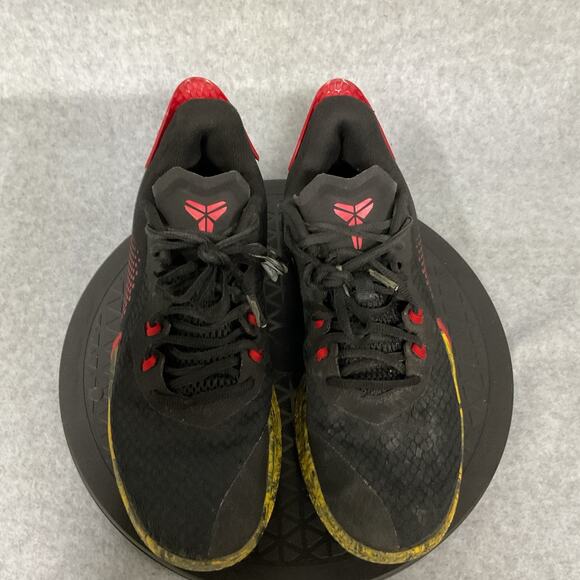 Size 7 1/2 Mens Nike Kobe Mamba Fury Bruce Lee Black Red Yellow Sneakers - Picture 5 of 7